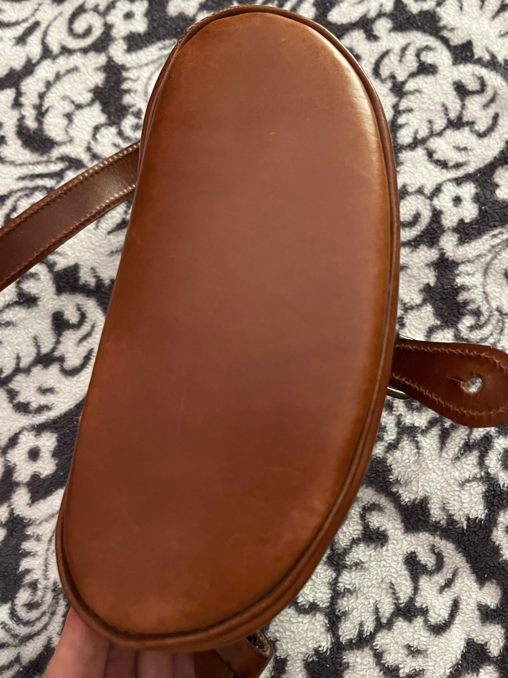 Ralph Lauren Vintage Black Watch Plaid  Leather Trim Shoulder/Crossbody Bag - Picture 7 of 14